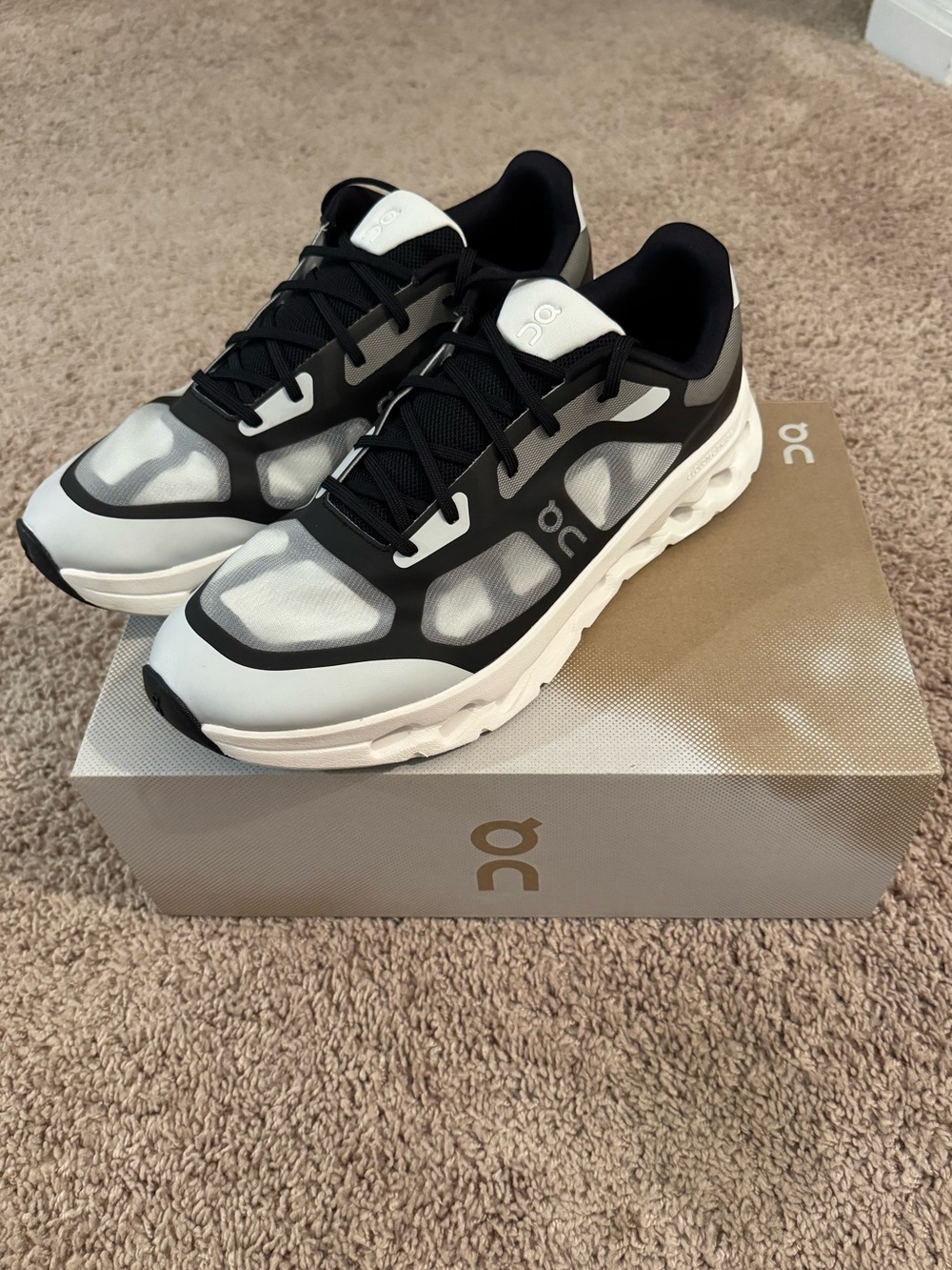 On Men’s Cloudtilt Remix Black Ivory Size 12.5 Shoe Nearly New (3MG10271430)